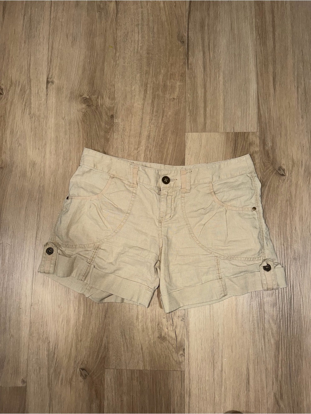 Apt. 9 Beige Cotton Cargo Shorts